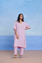 Lilac Linen Dolman Kurta Set - CiceroniKurta SetSaphed