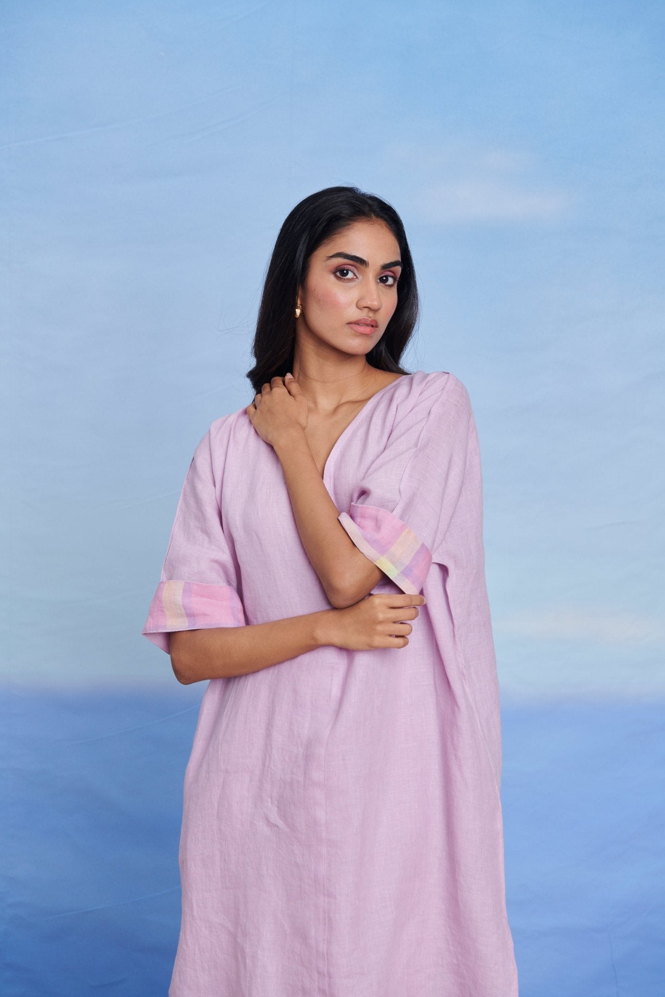Lilac Linen Dolman Kurta Set - CiceroniKurta SetSaphed