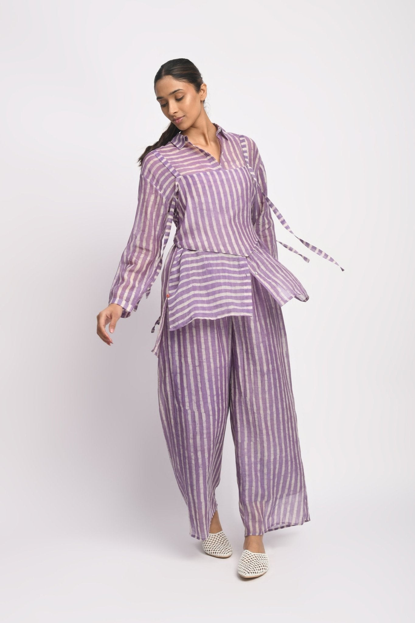 Lilac Stripe Co - ord Set - CiceroniCo - ord SetJayati Goenka