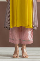Lime Yellow Kurta Set - CiceroniKurta Set, Festive WearTussah