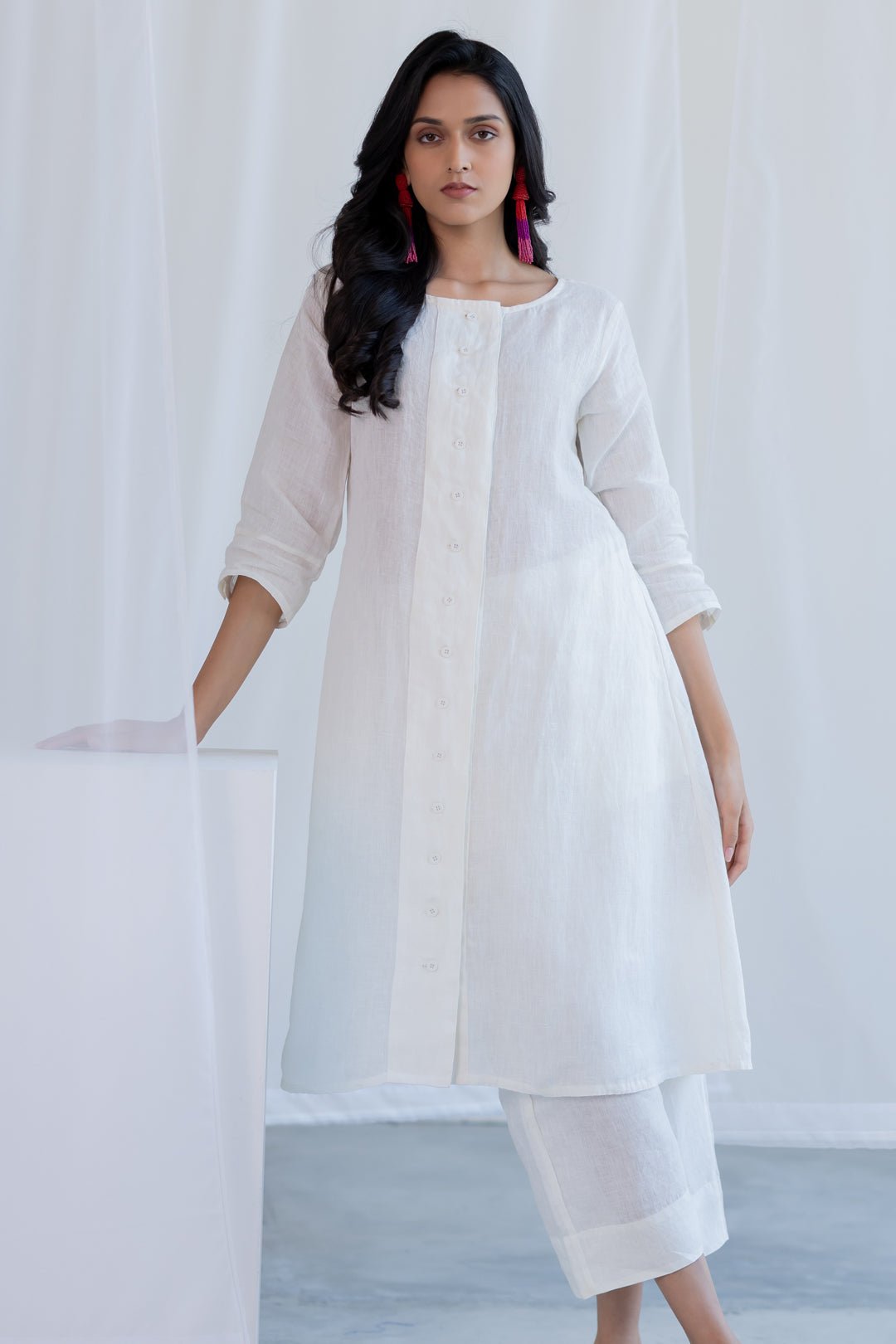 Linear Linen Co - ord Set - CiceroniKurta Set, Everyday WearSilai Studio