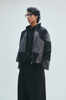Linen Kantha Men’s Applique Panelled Jacket - CiceroniJacketSaphed