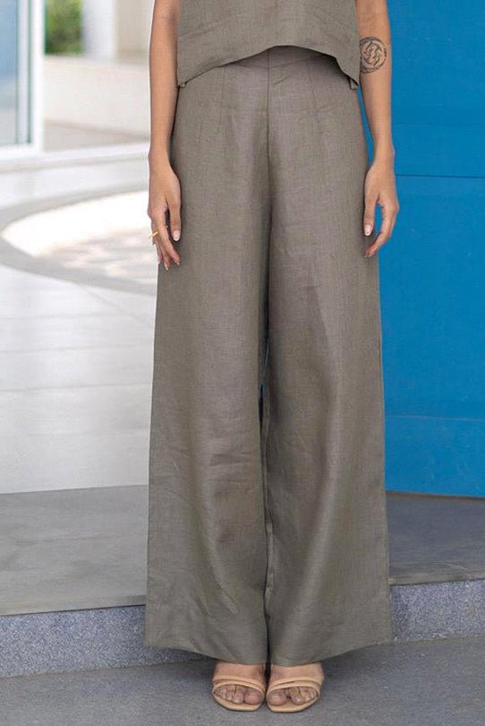 Linen Oasis Wide Pants - CiceroniPantsThoughts Into Things