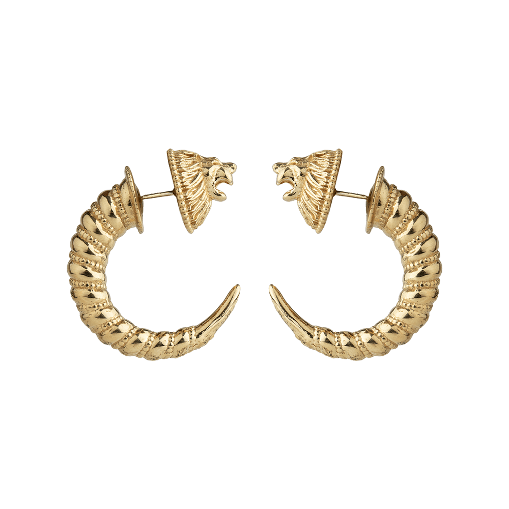 Lion Reverse Hoops - CiceroniEarringUnbent