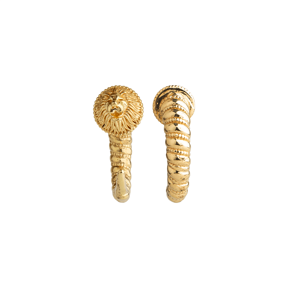 Lion Reverse Hoops - CiceroniEarringUnbent