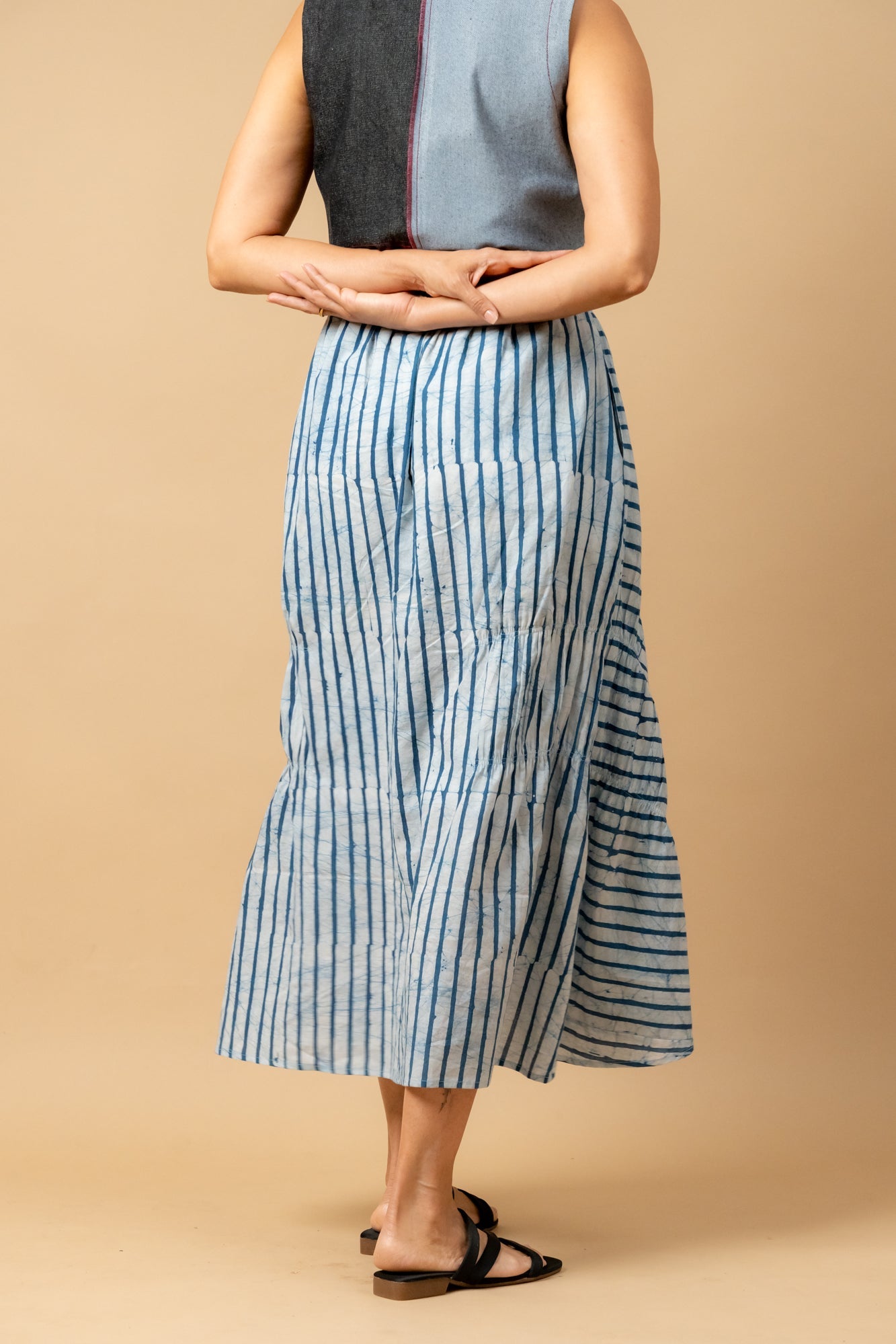 Lizzy Batik Stripes Skirt - CiceroniSkirtsDoodlage