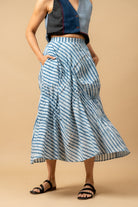 Lizzy Batik Stripes Skirt - CiceroniSkirtsDoodlage