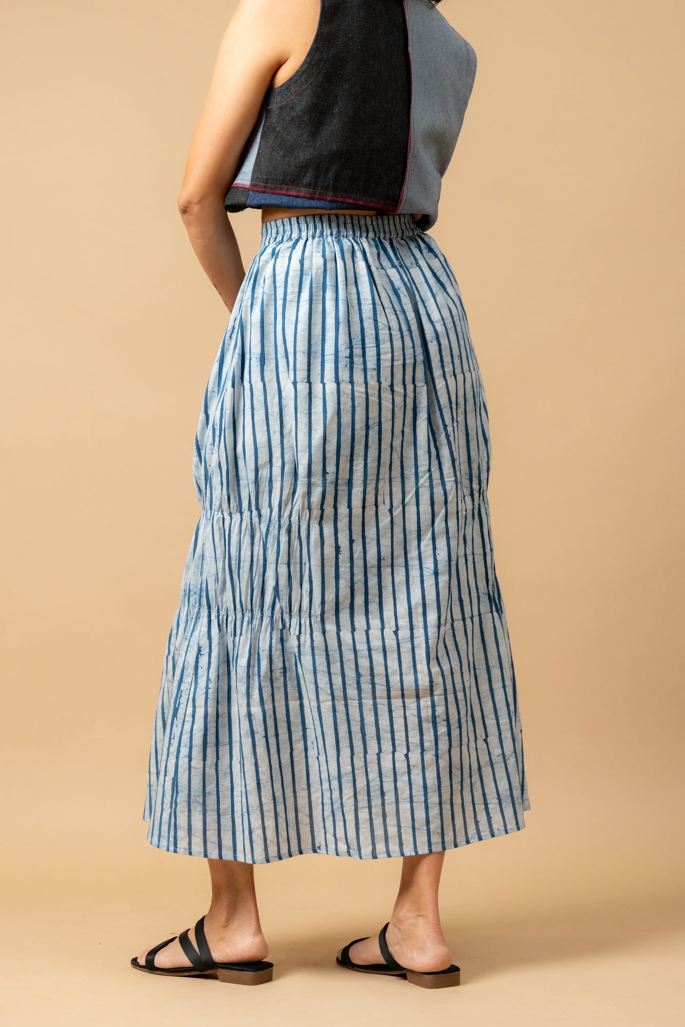 Lizzy Batik Stripes Skirt - CiceroniSkirtsDoodlage