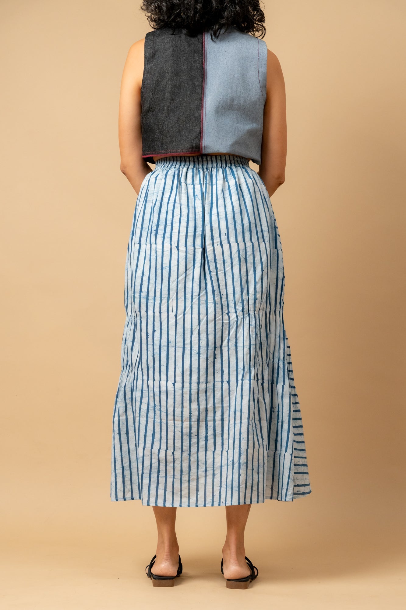 Lizzy Batik Stripes Skirt - CiceroniSkirtsDoodlage