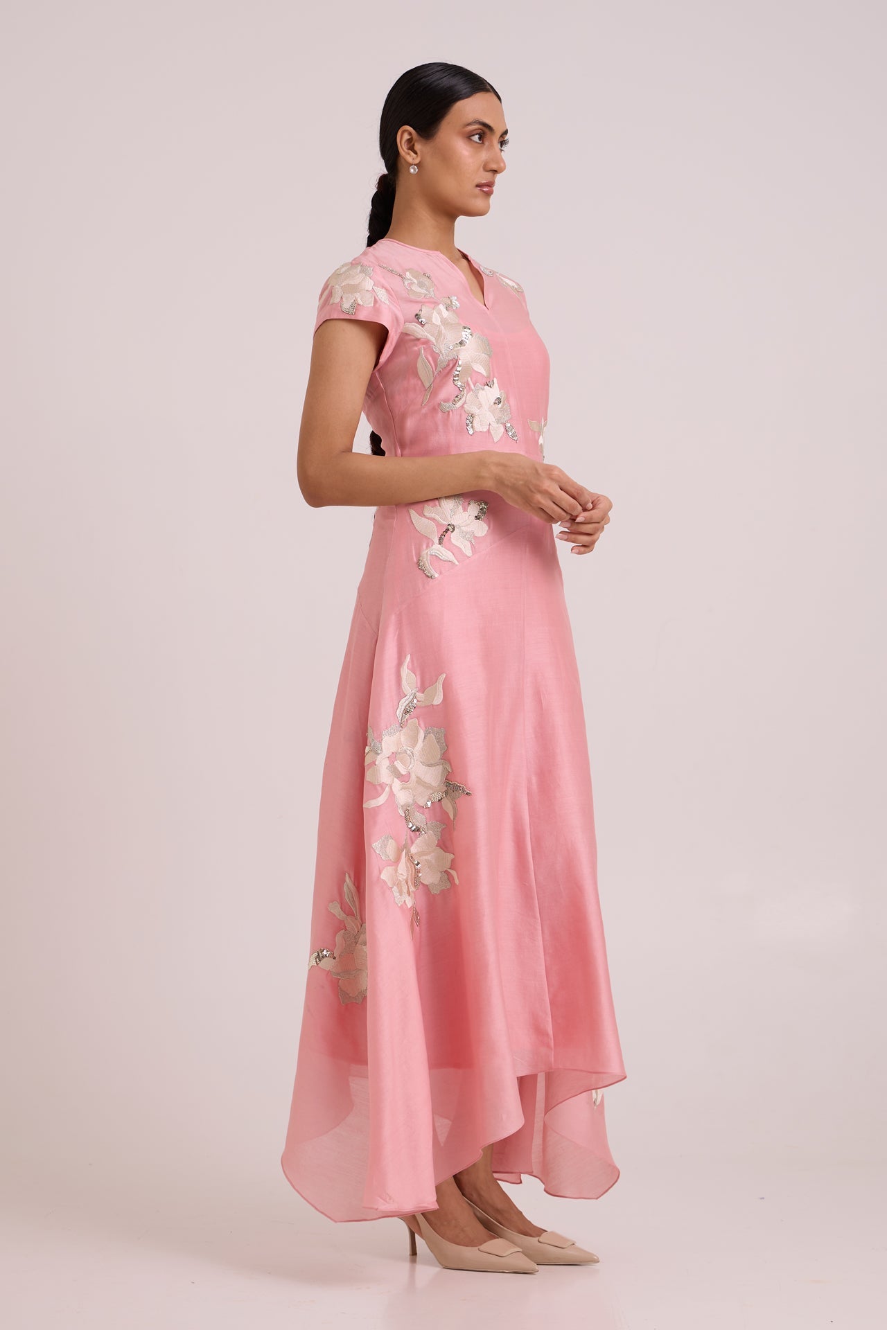 Lizzy - Blush Pink Prism Long Dress - CiceroniDressesMadder Much