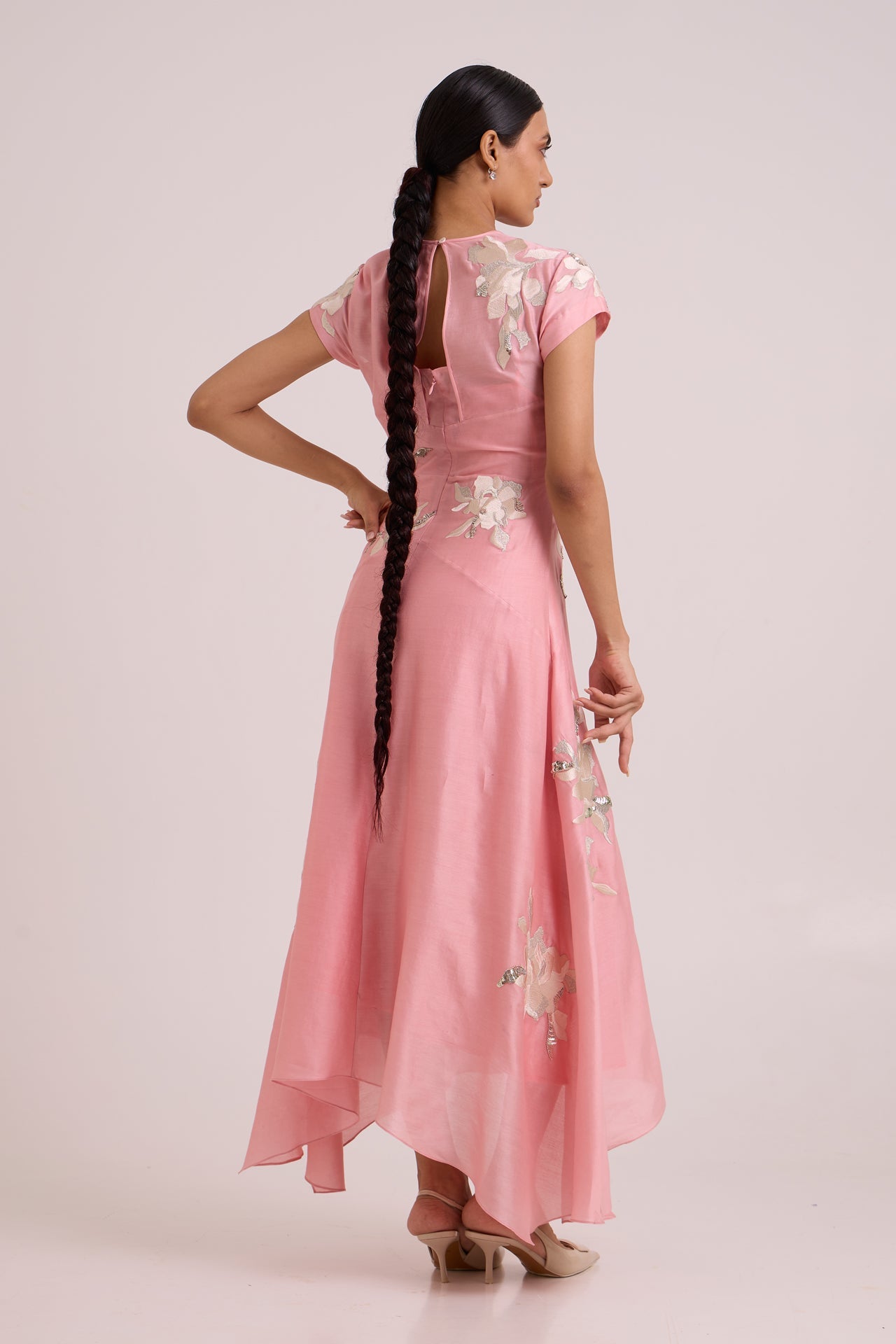 Lizzy - Blush Pink Prism Long Dress - CiceroniDressesMadder Much