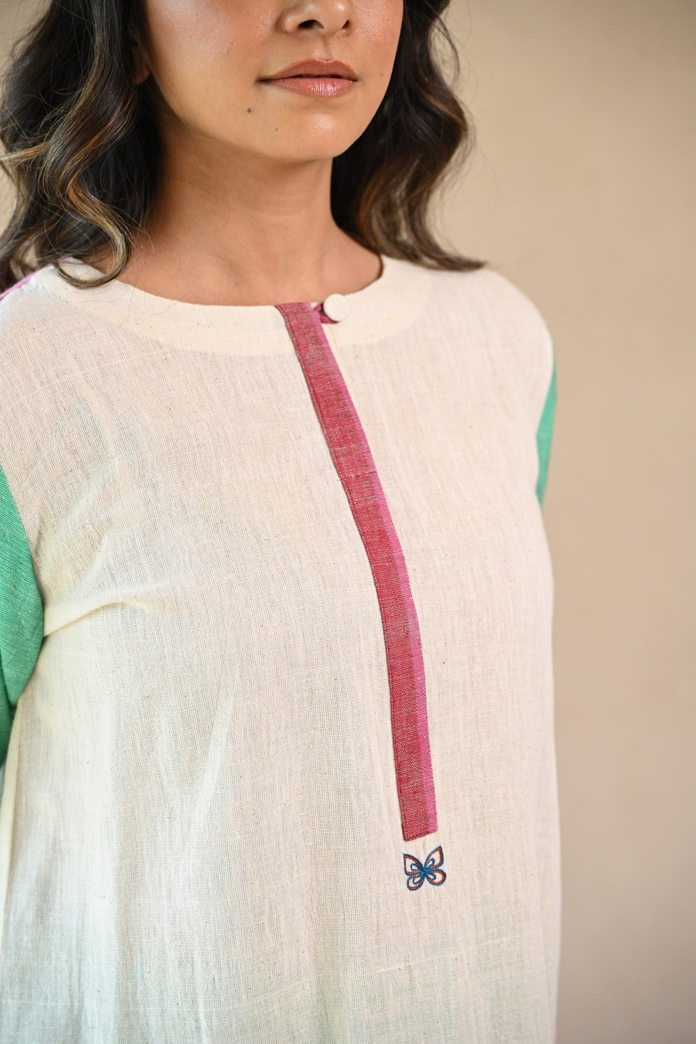 Lola Kurta - Natural White - CiceroniKurta, Everyday WearRang by Rajvi