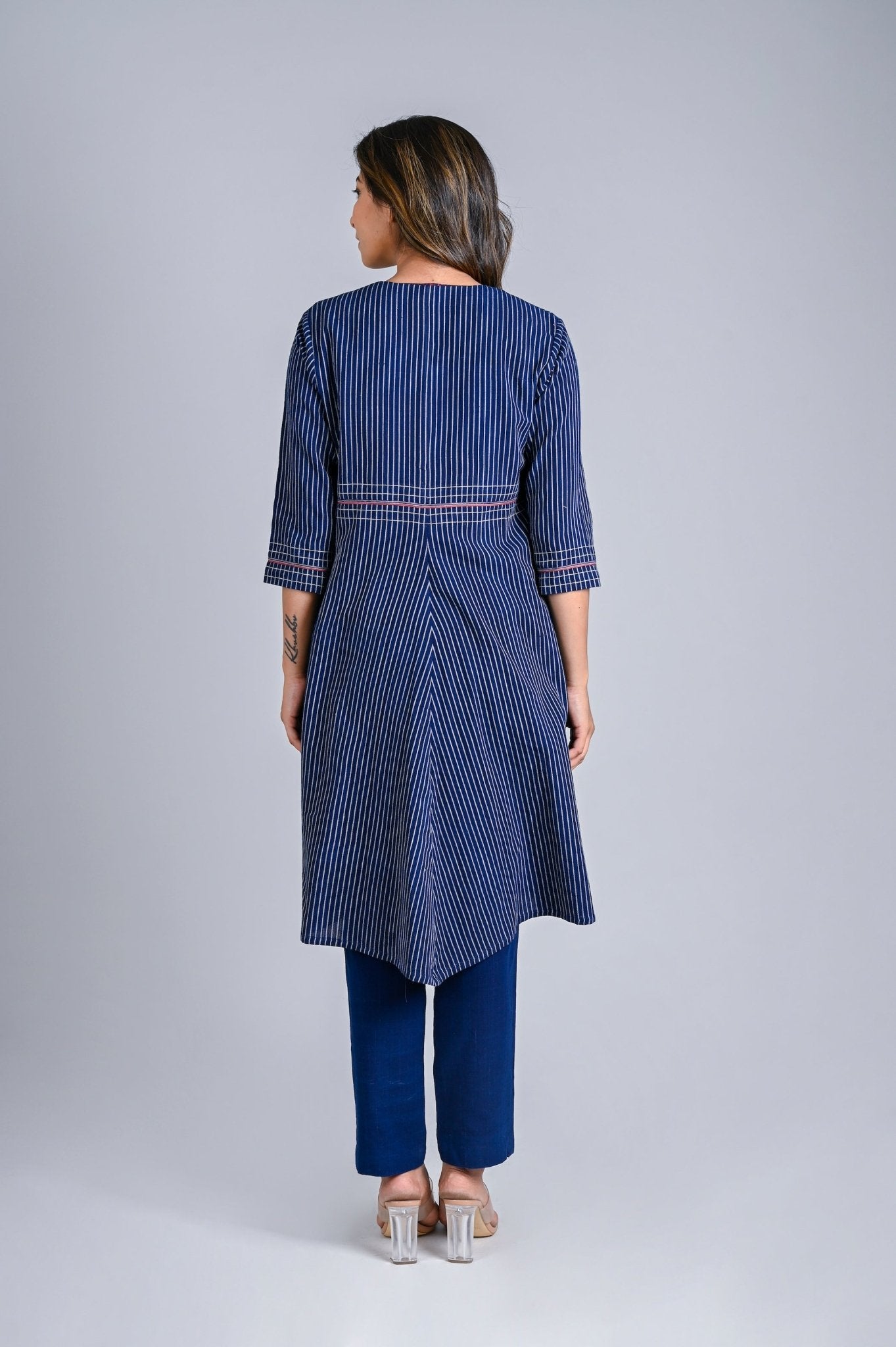 Long One Button Jacket - CiceroniJacketsRang by Rajvi