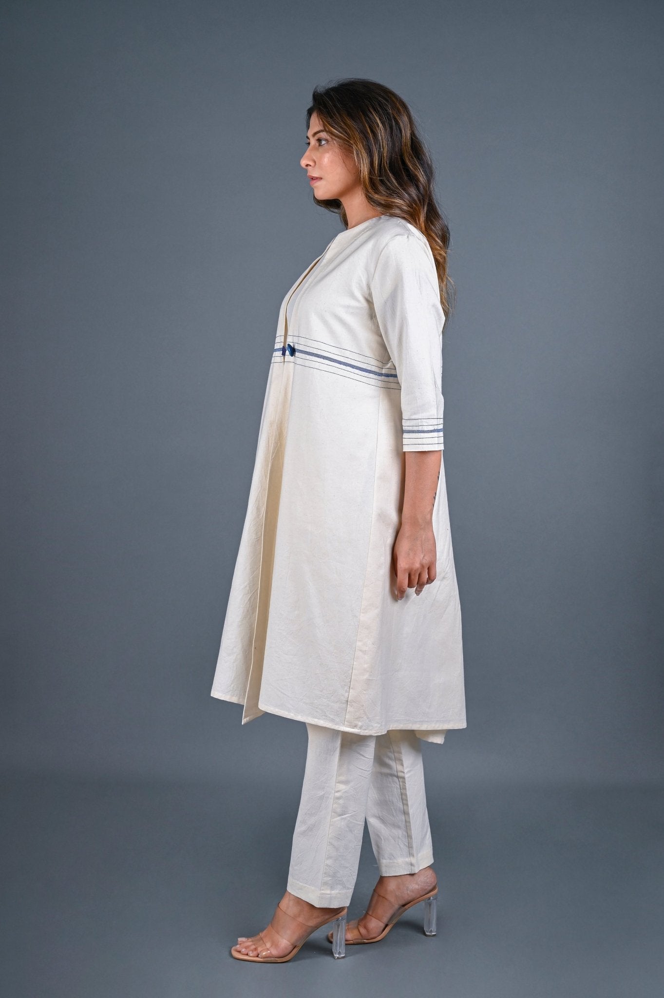 Long One Button Jacket - CiceroniJacketsRang by Rajvi