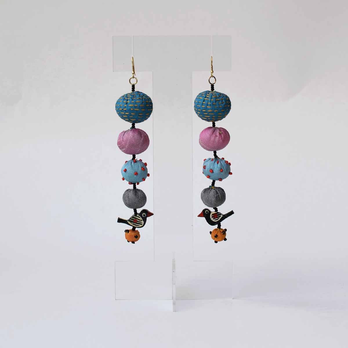 Long Tia Earrings - Green - CiceroniEarringPaulami