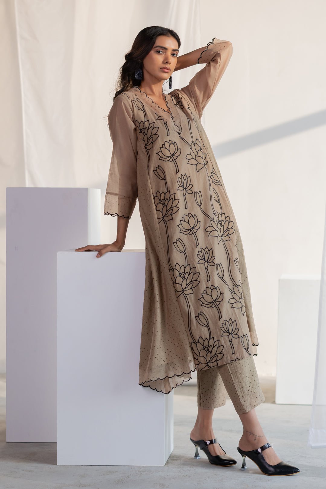 Lotus Bay Applique Kurta Set - CiceroniKurta Set, Everyday WearSilai Studio