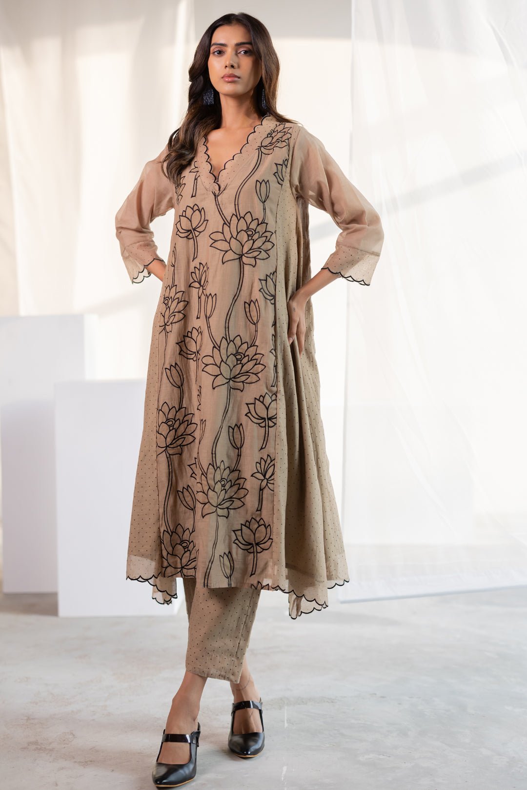 Lotus Bay Applique Kurta Set - CiceroniKurta Set, Everyday WearSilai Studio