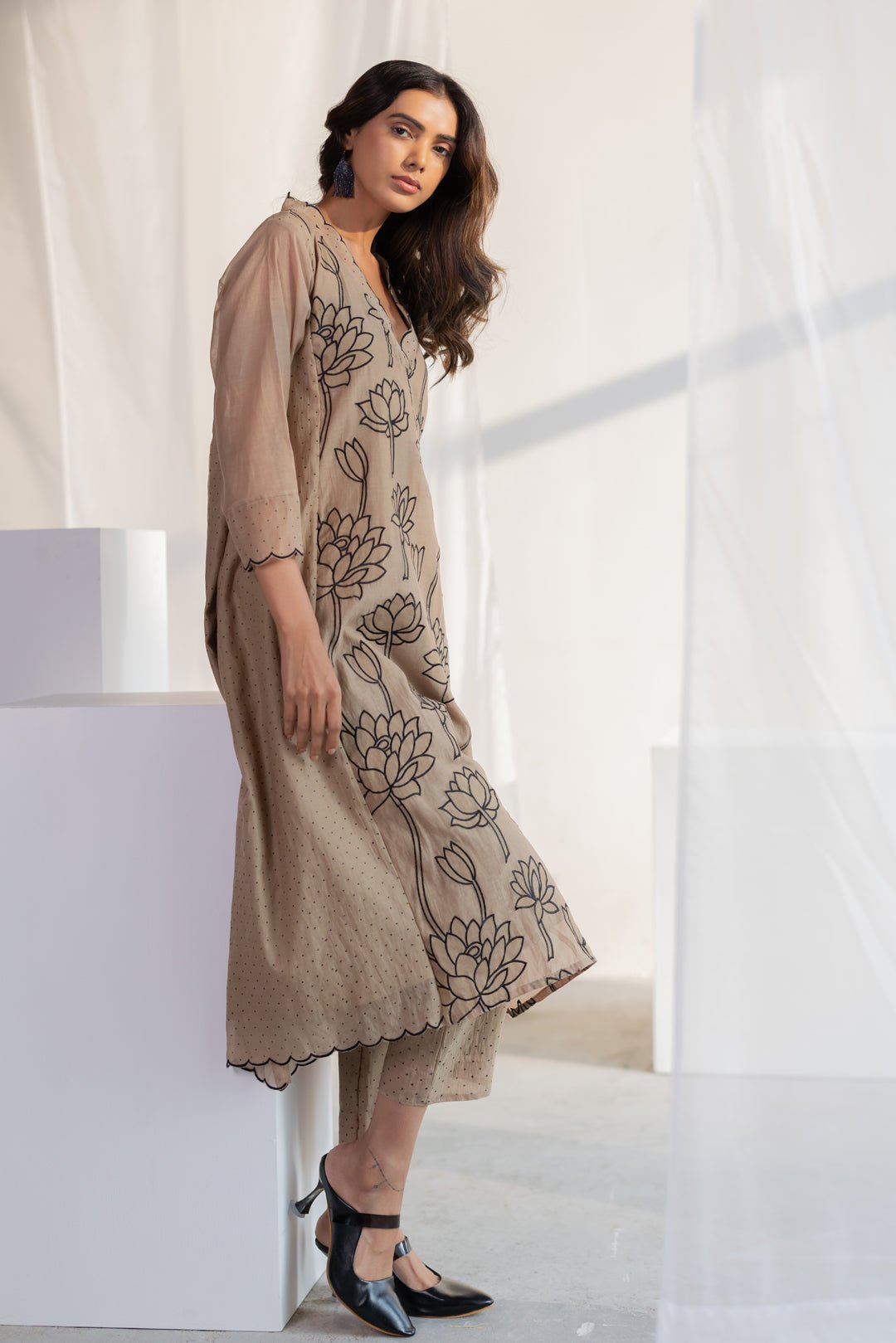 Lotus Bay Applique Kurta Set - CiceroniKurta Set, Everyday WearSilai Studio