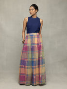Lotus Meadow Checkered Jamdani Skord - CiceroniSkirt SetSutra Art of Clothing