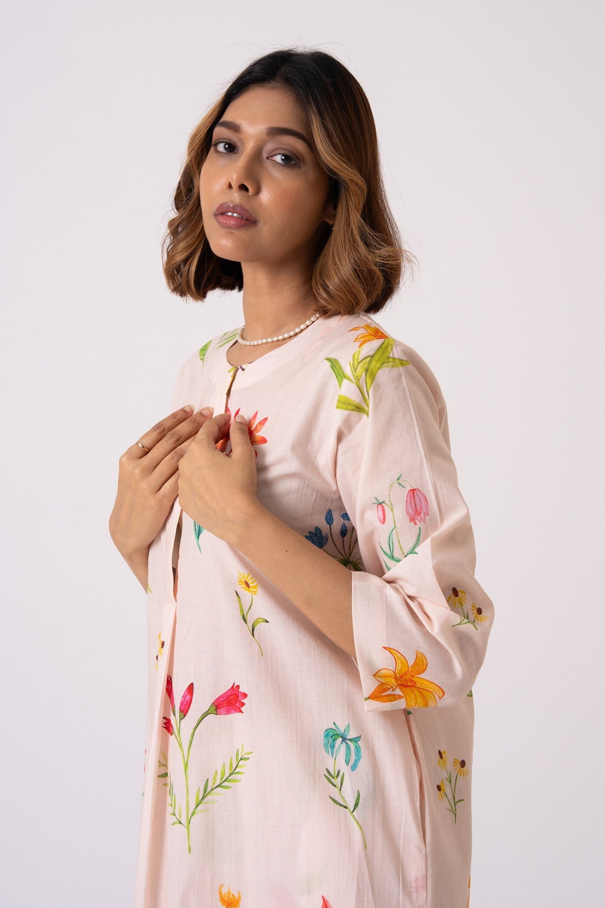 Luma Co-ord - Peach - CiceroniKurta Set, Everyday WearThe Kaatn Trail
