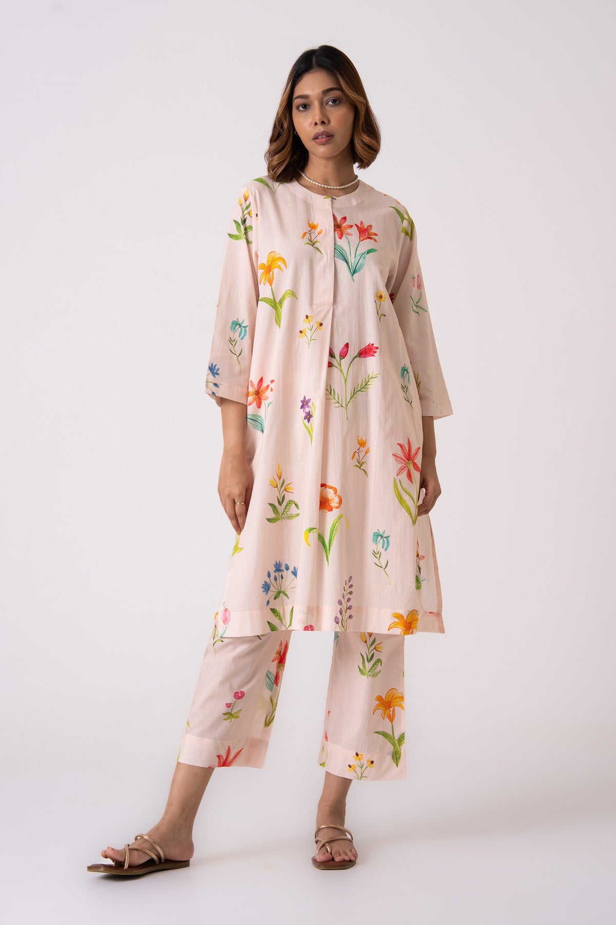 Luma Co-ord - Peach - CiceroniKurta Set, Everyday WearThe Kaatn Trail