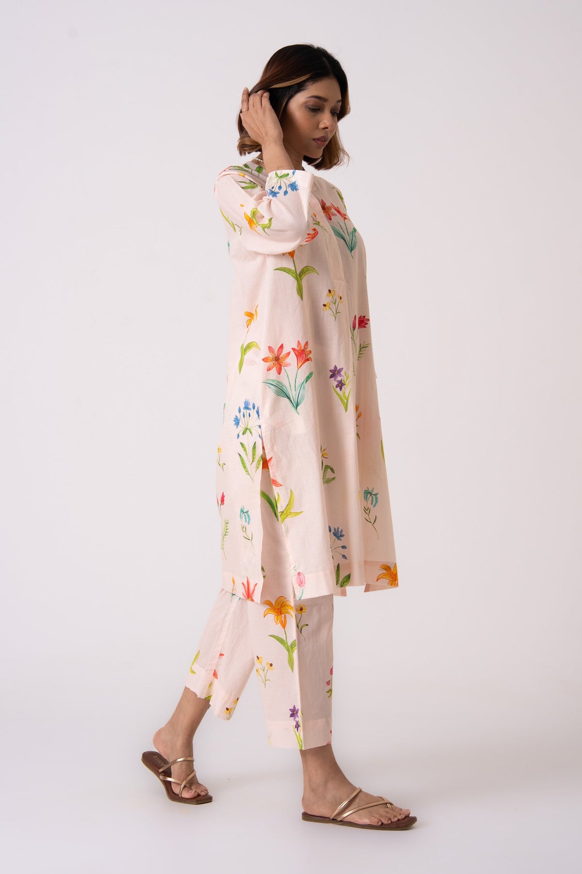 Luma Co-ord - Peach - CiceroniKurta Set, Everyday WearThe Kaatn Trail