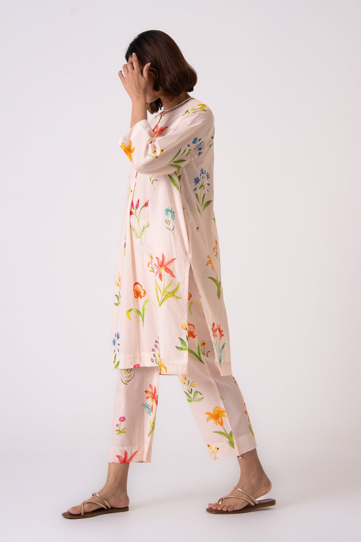 Luma Co-ord - Peach - CiceroniKurta Set, Everyday WearThe Kaatn Trail