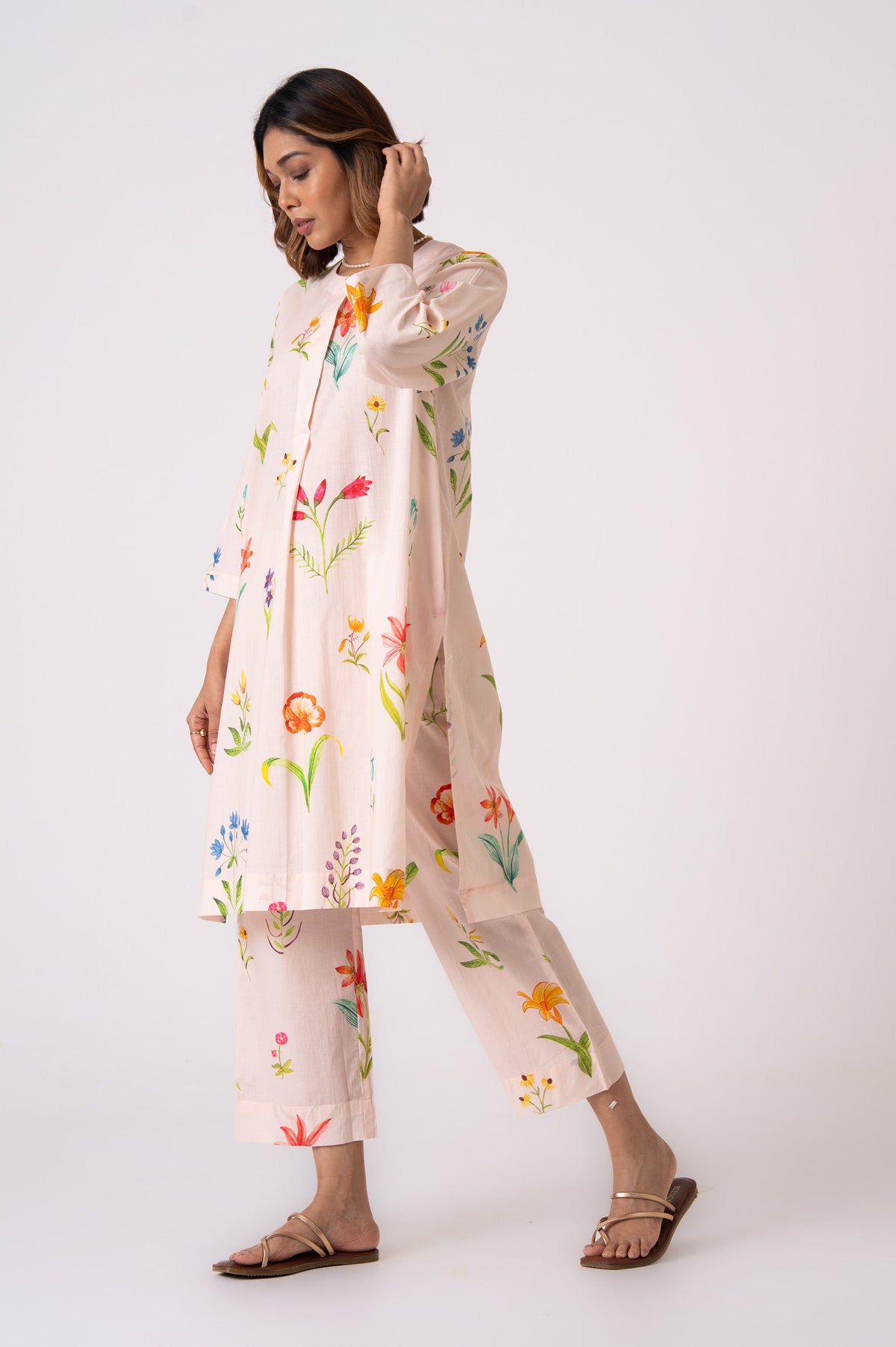 Luma Co-ord - Peach - CiceroniKurta Set, Everyday WearThe Kaatn Trail