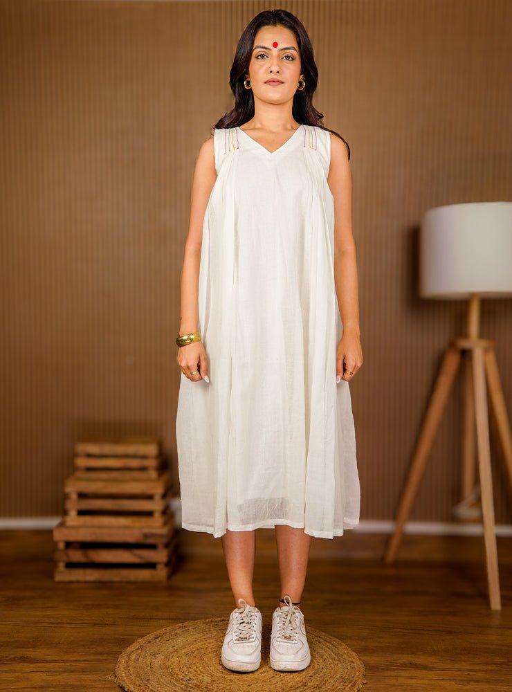 Luna Dress - White - CiceroniDressesPrathaa