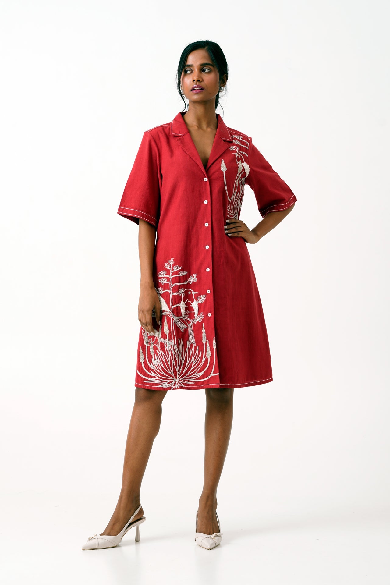 Madder Taiwo - Embroidered Shirt Dress - CiceroniDressesMadder Much