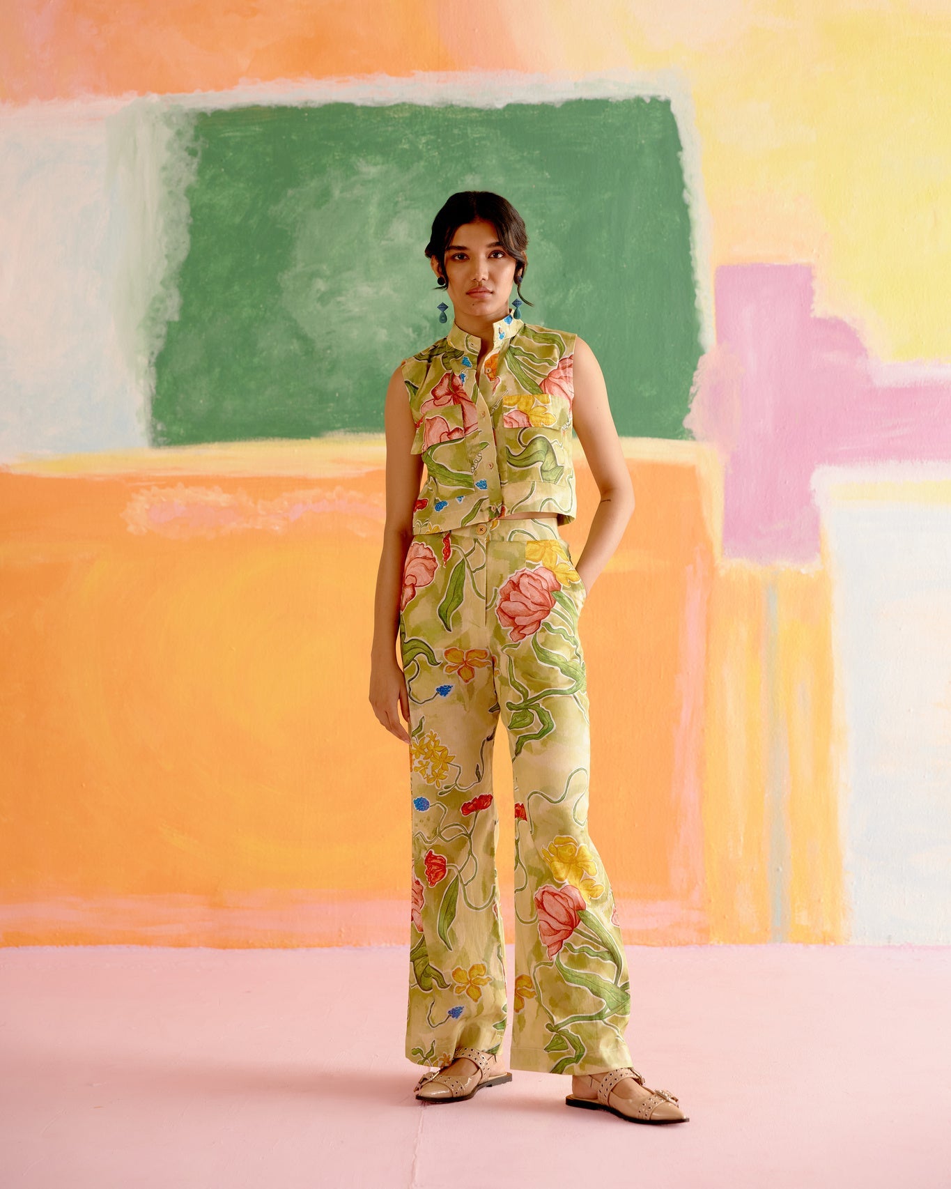Malta Co - ord Pants Set in Le Jardin Print - CiceroniCo - ord SetHappi Space