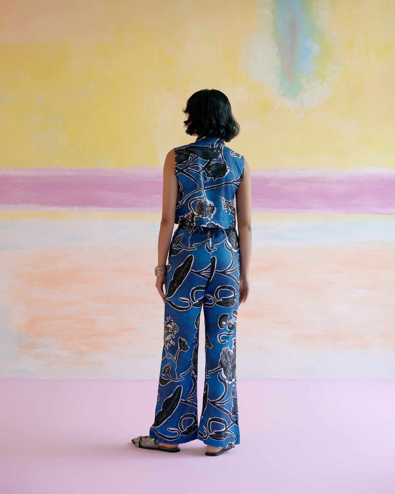 Malta Co - ord Set in Blue Jardin Print - CiceroniCo - ord SetHappi Space