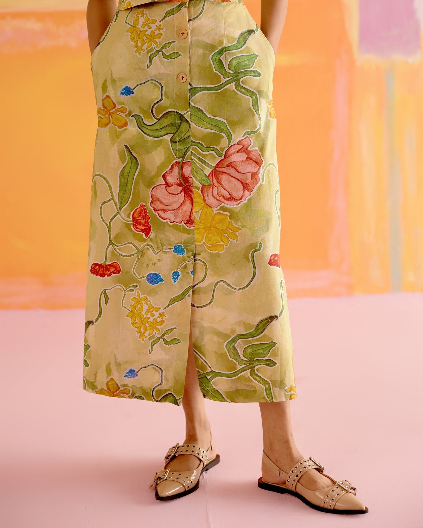 Malta Co - ord Skirt Set in Le Jardin Print - CiceroniSkirt SetHappi Space