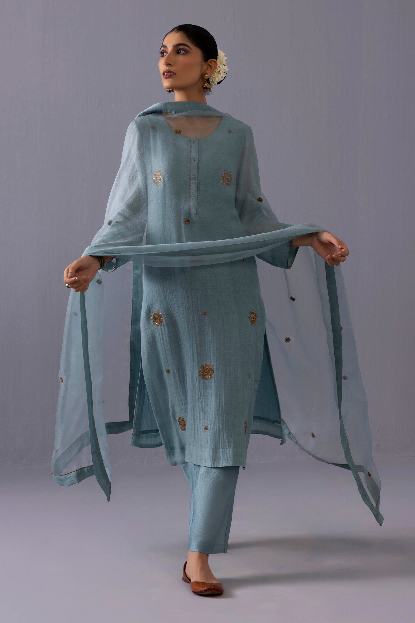 Malti Kurta Set - Blue - CiceroniKurta SetsLabel Shreya Sharma