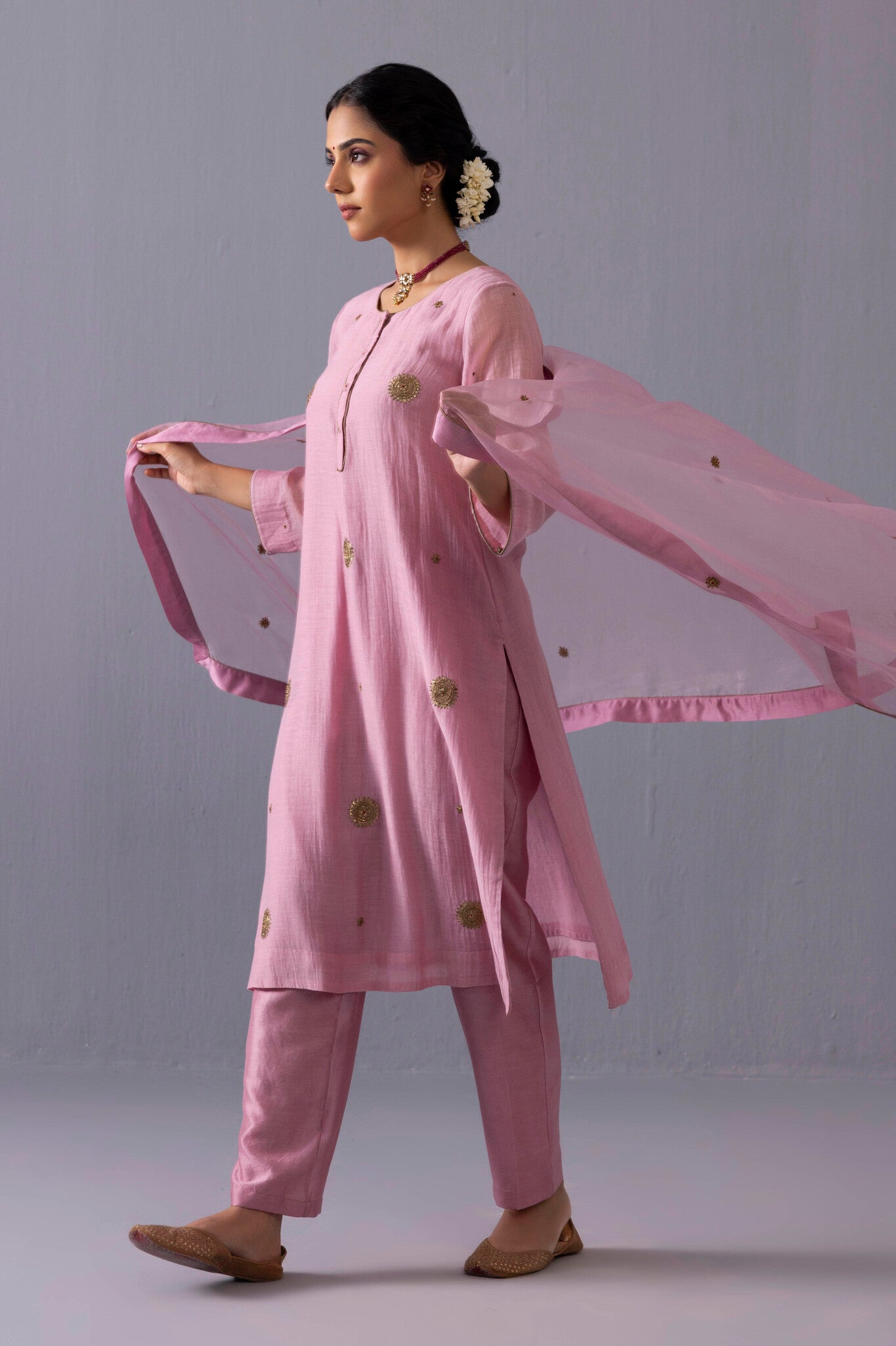Malti Kurta Set - Pink - CiceroniKurta SetsLabel Shreya Sharma