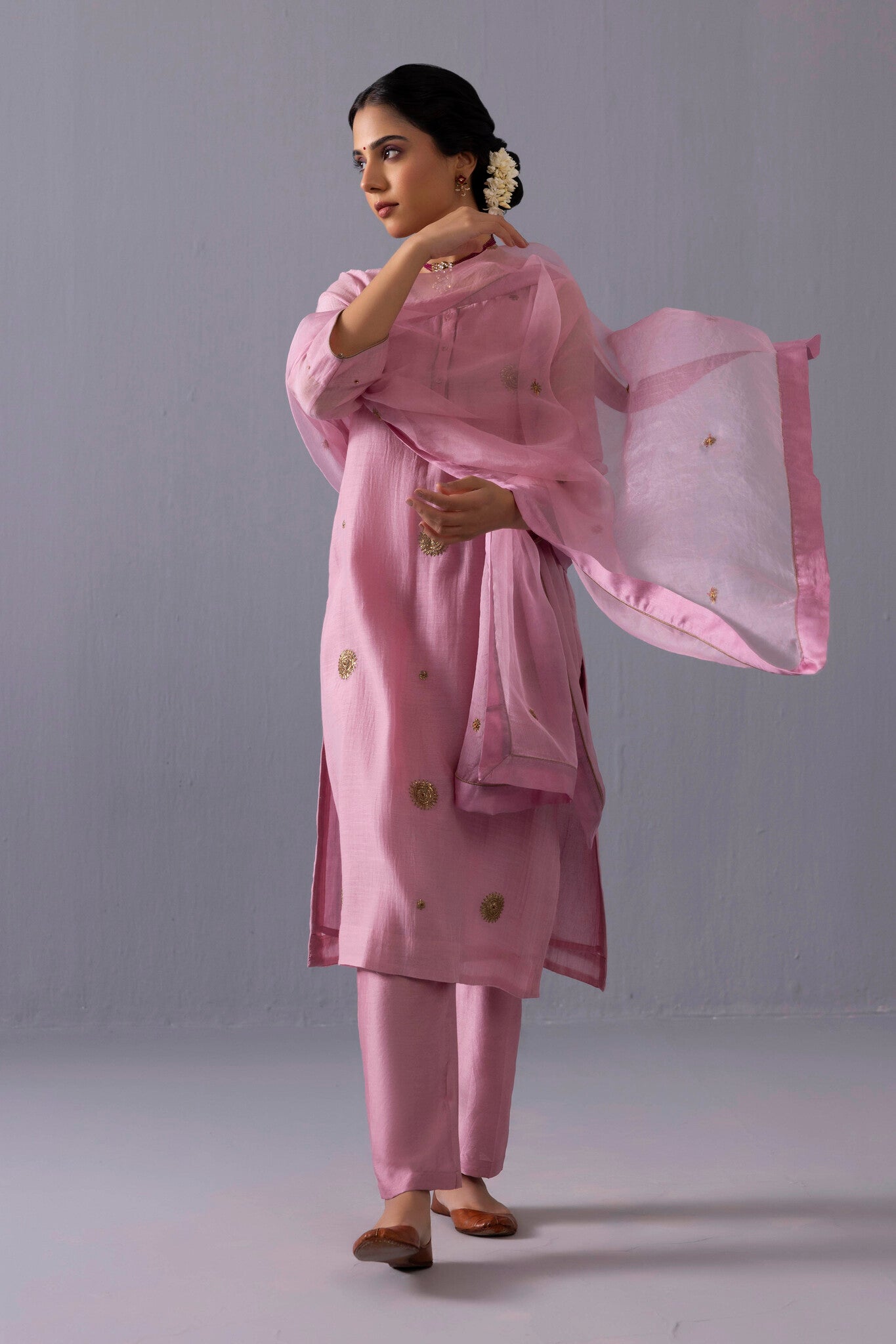 Malti Kurta Set - Pink - CiceroniKurta SetsLabel Shreya Sharma