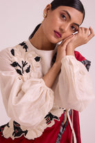 Manali - Bishop Blouse + Pre - draped Saree + Bib - CiceroniSaree SetMadder Much