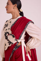 Manali - Bishop Blouse + Pre - draped Saree + Bib - CiceroniSaree SetMadder Much