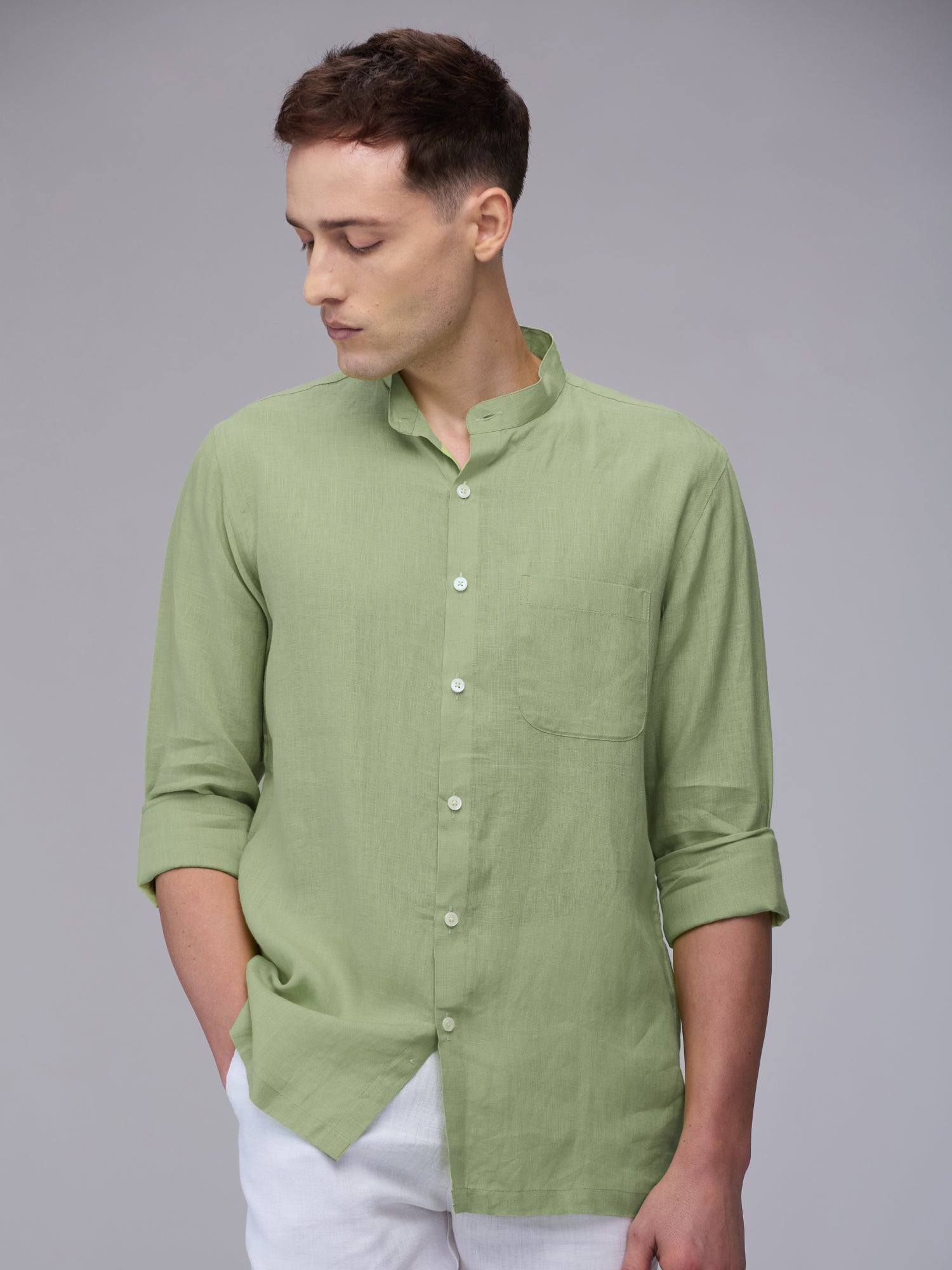 Mandarin 100% Linen Shirt - CiceroniMen Shirtsbhrāta