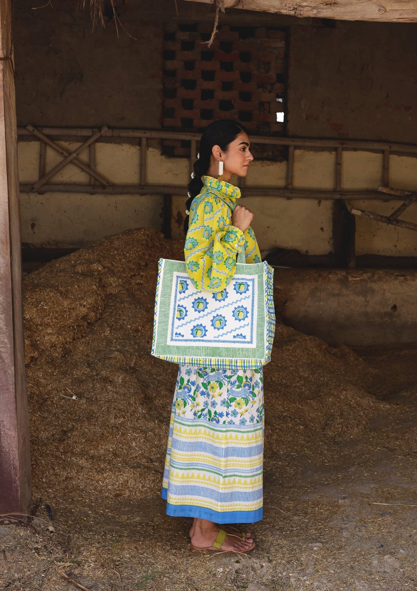 Mango Block Print Tote Bag - CiceroniTote BagThe Raw India