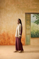 Maple Co - ord Set - Beige and Burgundy - CiceroniCo - ord SetKhyati Rughani