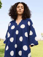 Marie Dress - Indigo & White Polka - CiceroniDressesRAAS Life