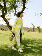 Marigold Co-ord Set - Lemon & White Stripes - CiceroniCo-ord SetRAAS Life