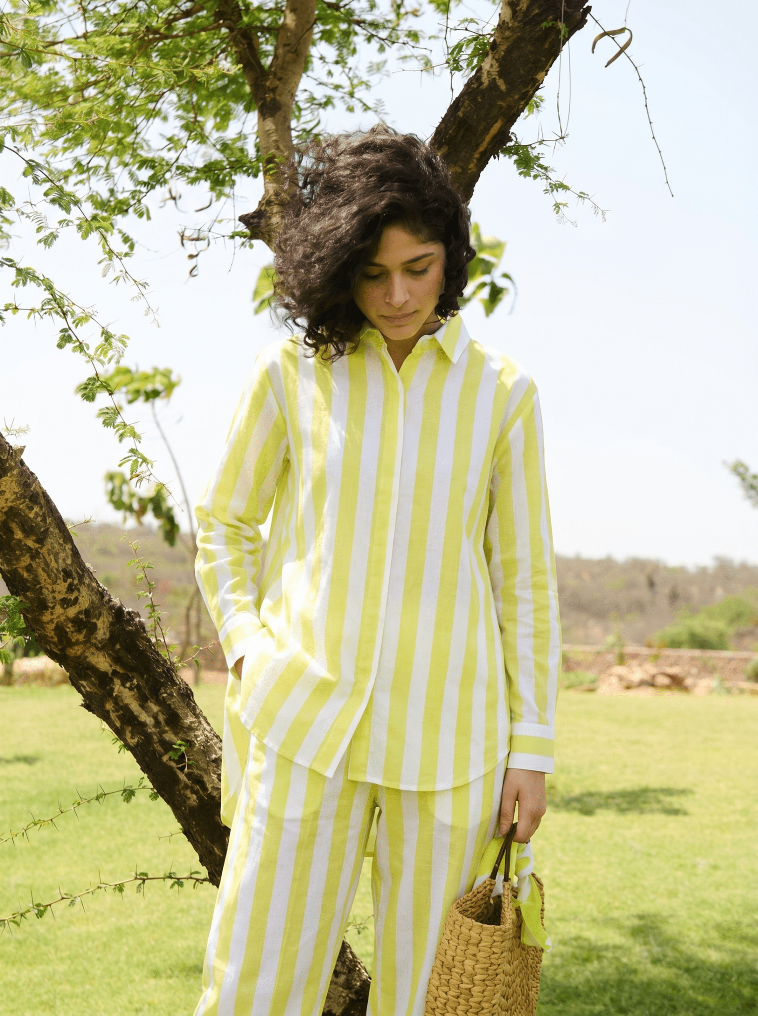 Marigold Co-ord Set - Lemon & White Stripes - CiceroniCo-ord SetRAAS Life