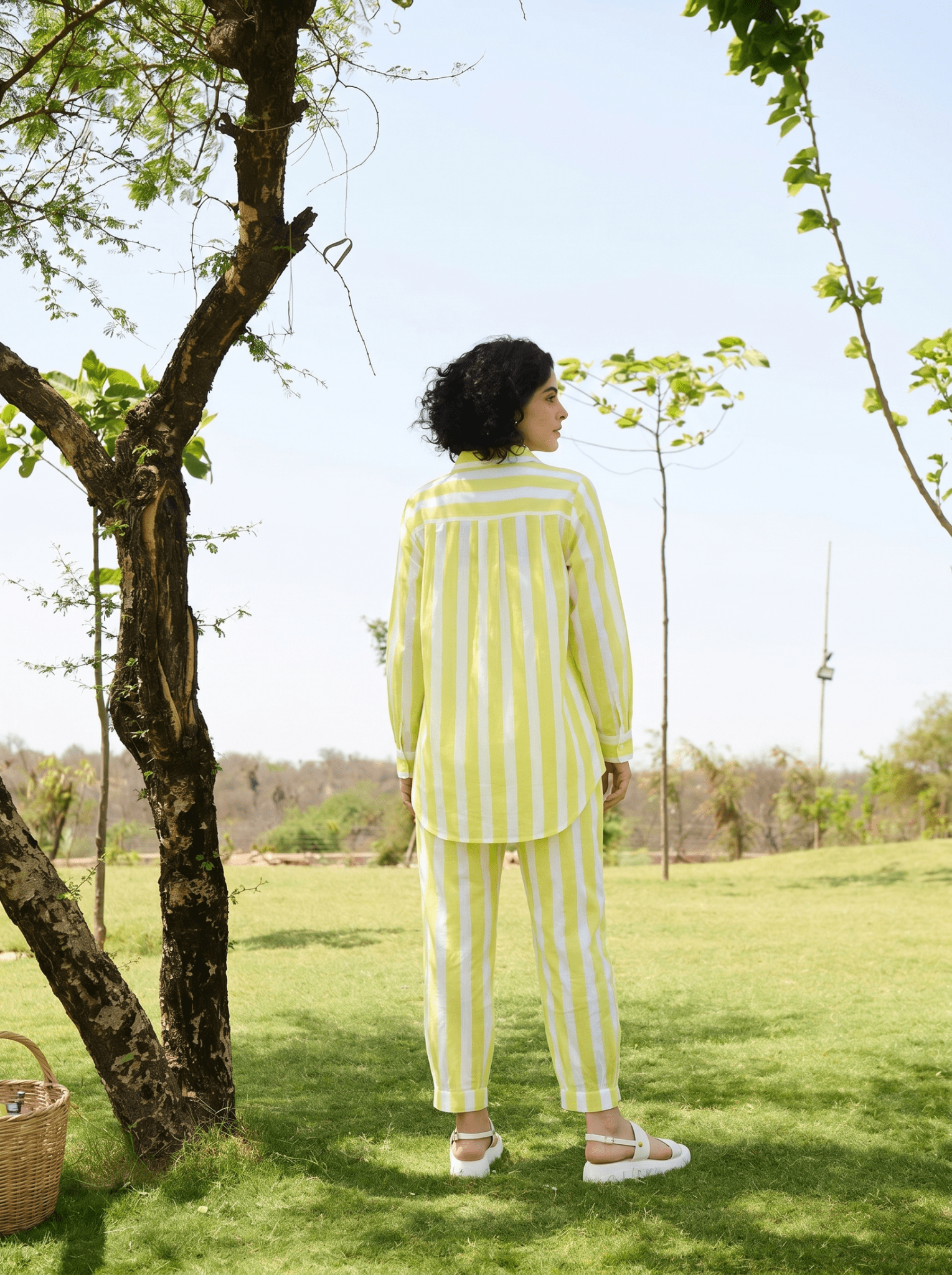 Marigold Co-ord Set - Lemon & White Stripes - CiceroniCo-ord SetRAAS Life