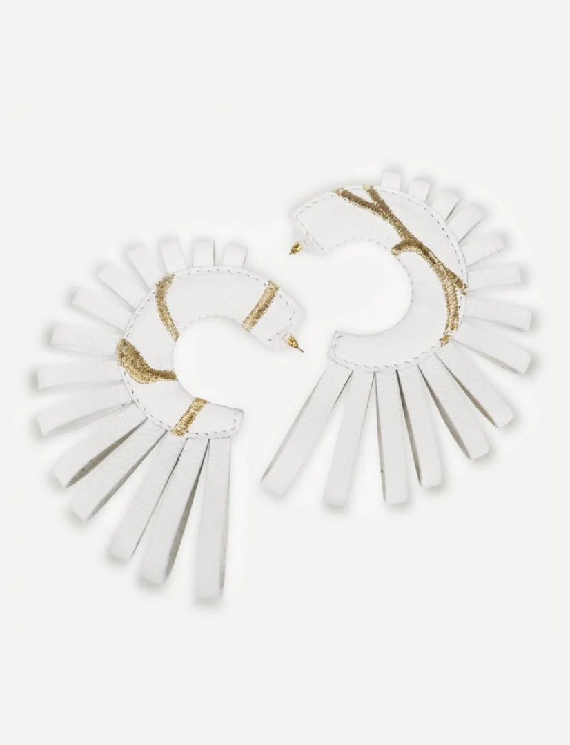 Marina Hoops in Ivory - CiceroniEarringsEconock