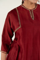 Maroon Zainab Kurta (Set of 2) - CiceroniKurta Set, Festive WearNirjara