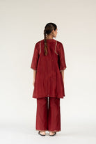 Maroon Zainab Kurta Set with Ayra Odhani - CiceroniKurta Set, Festive WearNirjara