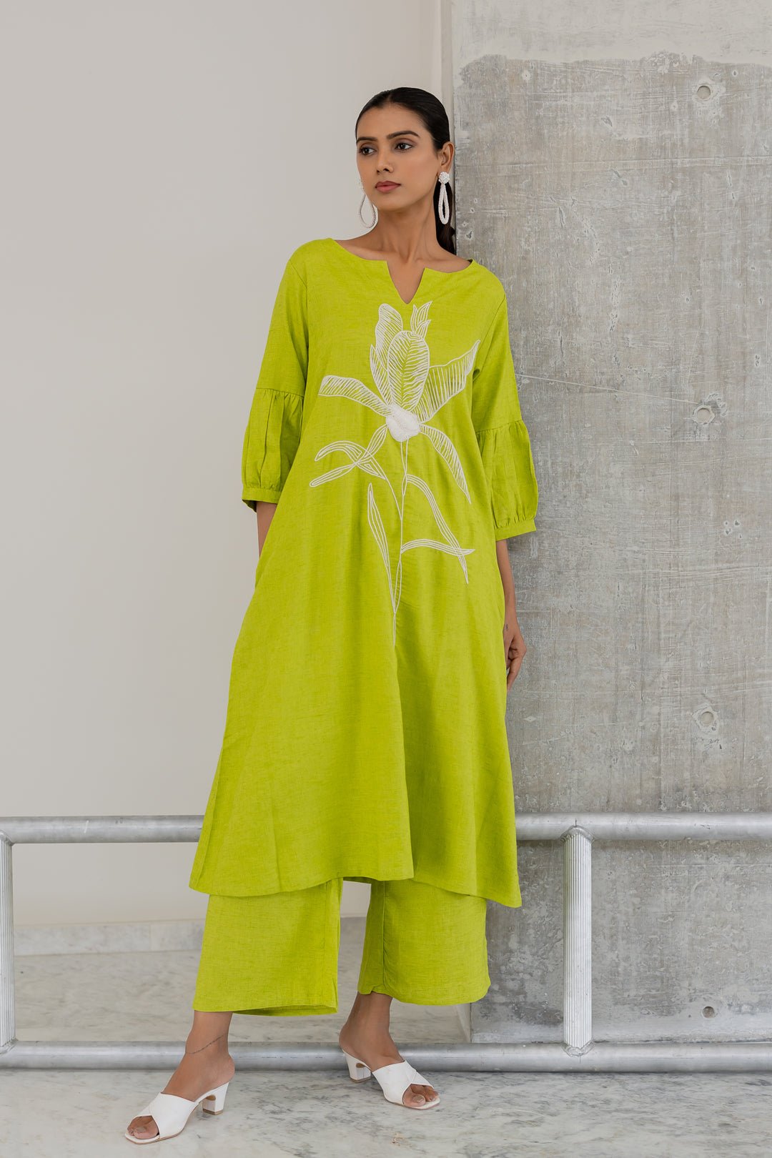 Matcha Bloom Kurta Set - CiceroniKurta Set, Everyday WearSilai Studio