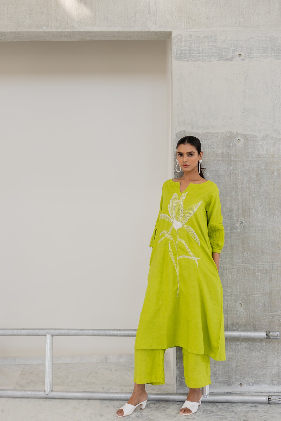 Matcha Bloom Kurta Set - CiceroniKurta Set, Everyday WearSilai Studio